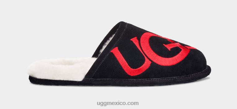 negro 00NF1619 UGG hombres logotipo de desgaste