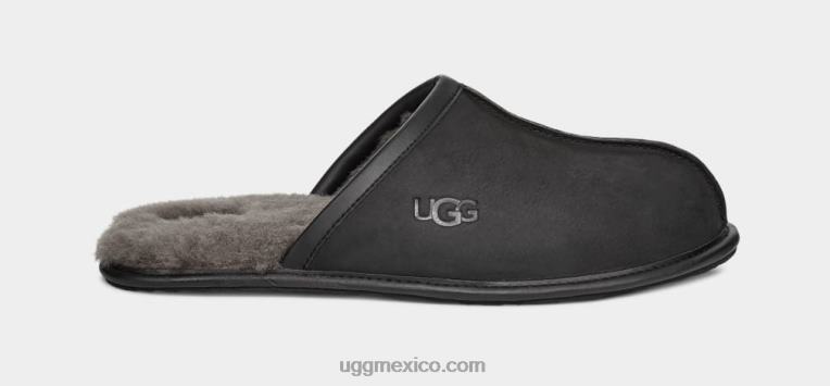 negro 00NF2299 UGG hombres cuero desgastado