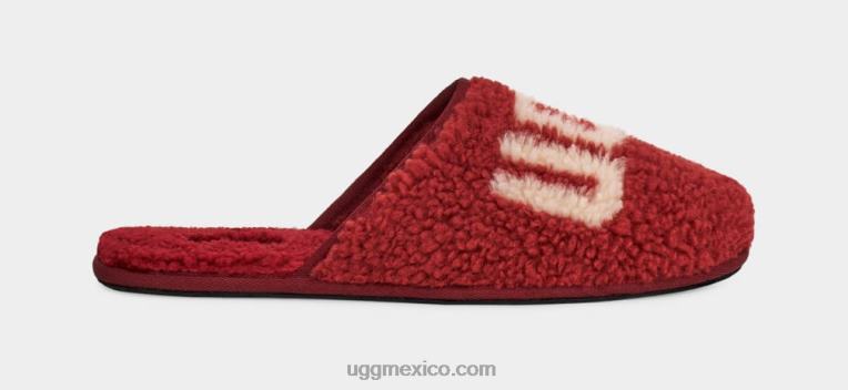 vino tinto 00NF1589 UGG hombres gráfico rizado desgastado
