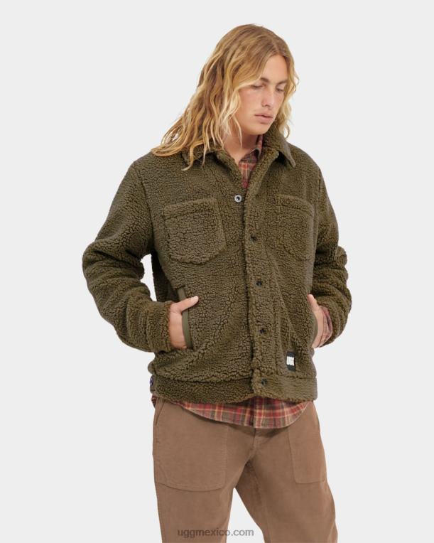 aceituna quemada 00NF1885 UGG hombres chamarra de camionero de sherpa janson