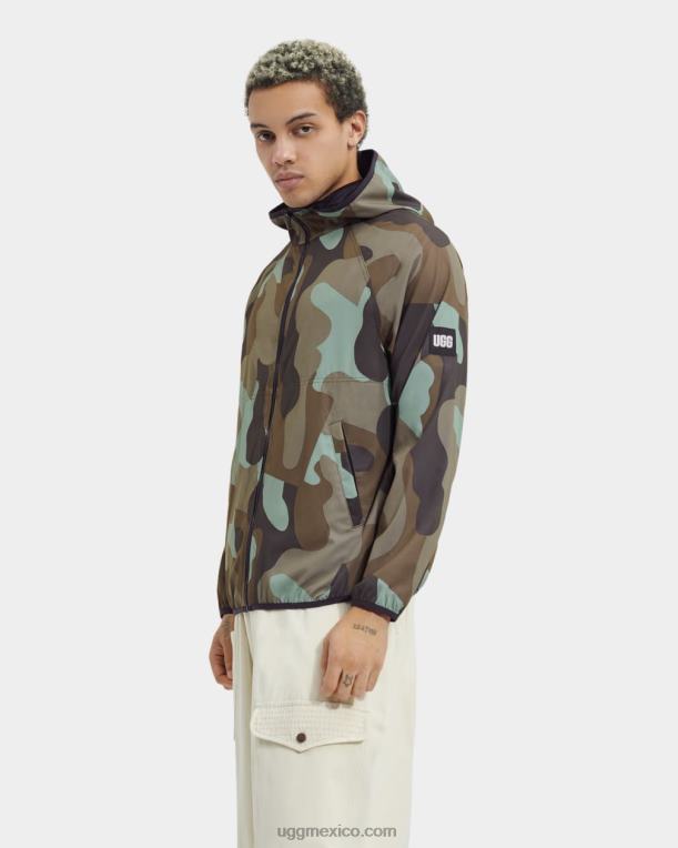 camuflaje verde musgo 00NF266 UGG hombres estampado de chaqueta edison