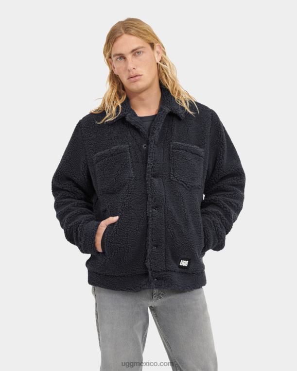 ceniza oscura 00NF1887 UGG hombres chamarra de camionero de sherpa janson