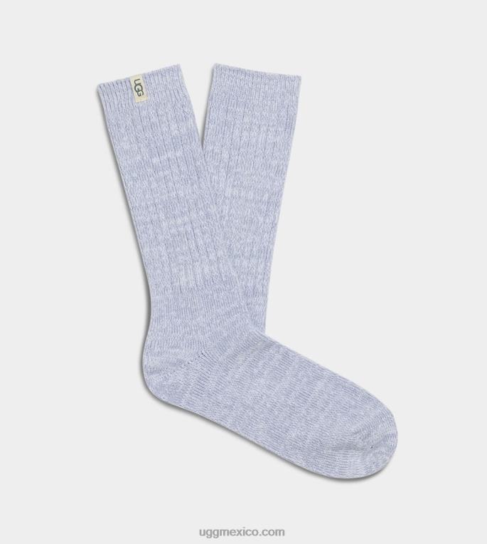 azul islandés 00NF2106 UGG mujer calcetín holgado de canalé