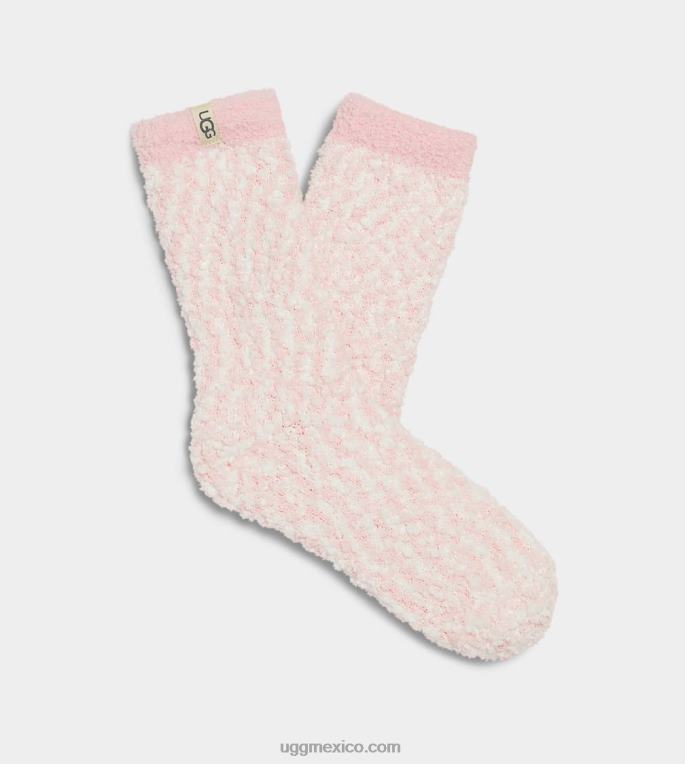 concha rosa 00NF4 UGG mujer calcetín acogedor de chenilla