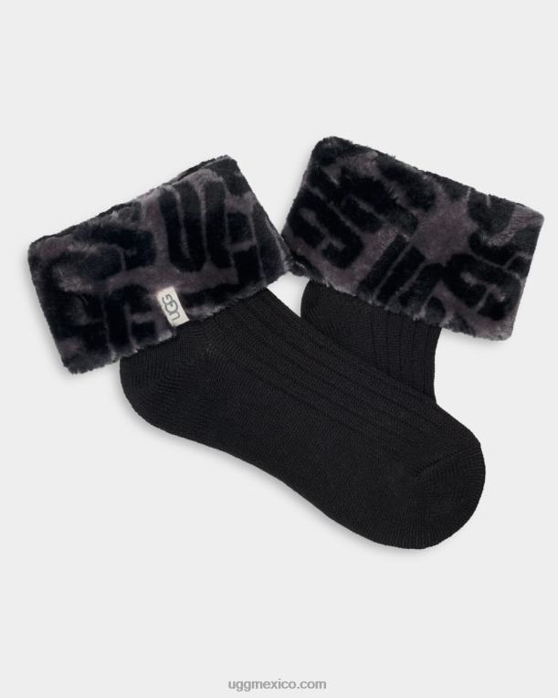 monograma negro 00NF410 UGG mujer calcetín lita ii