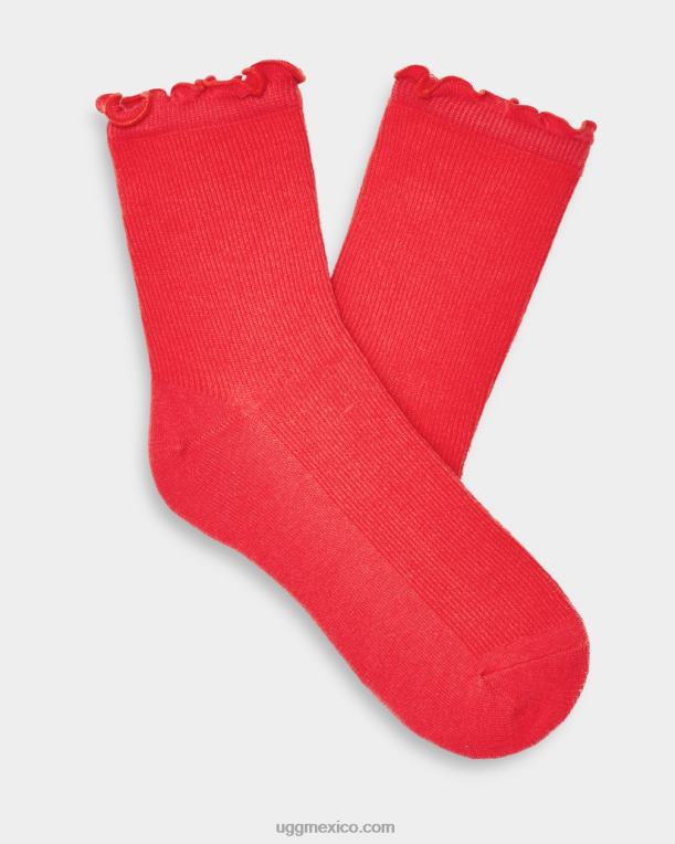 rosa flamenco 00NF387 UGG mujer calcetín con borde de lechuga karsyn