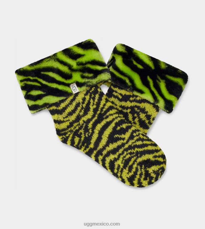 tigre de lima clave 00NF769 UGG mujer calcetín lita con forro polar