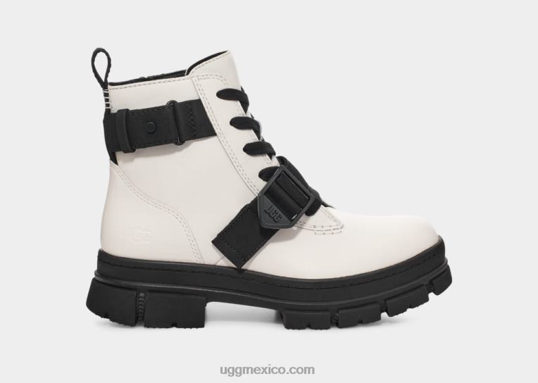 blanco 00NF15 UGG mujer ashton con cordones