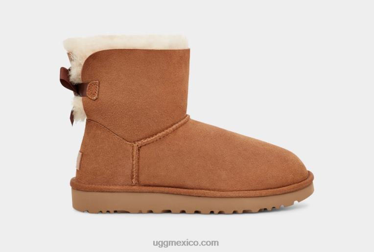 castaña 00NF359 UGG mujer bota mini bailey bow ii
