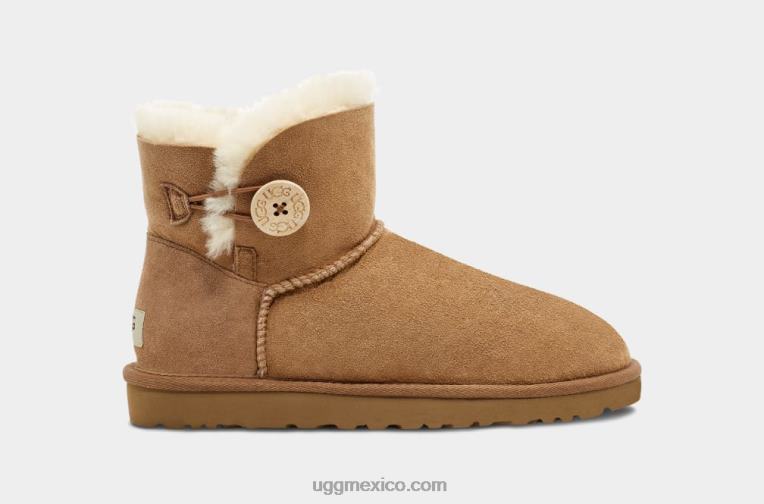 castaña 00NF363 UGG mujer bota mini bailey button ii