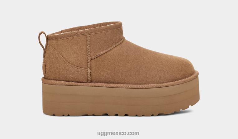 castaña 00NF588 UGG mujer ultra mini plataforma clásica