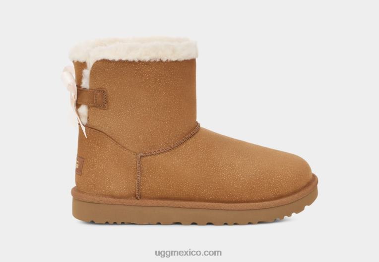 castaña 00NF628 UGG mujer mini bailey arco centelleo
