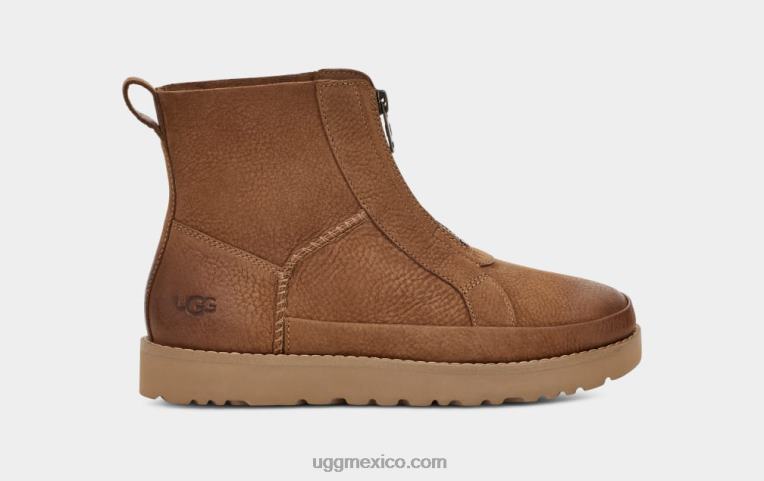 castaña 00NF692 UGG mujer cremallera frontal deconstruida