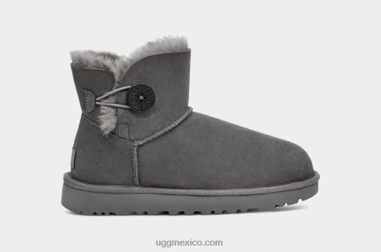 gris 00NF362 UGG mujer bota mini bailey button ii