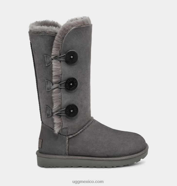 gris 00NF366 UGG mujer bota bailey button triplet ii