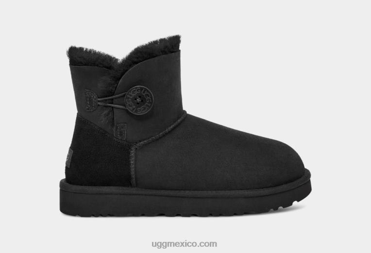 negro 00NF364 UGG mujer bota mini bailey button ii