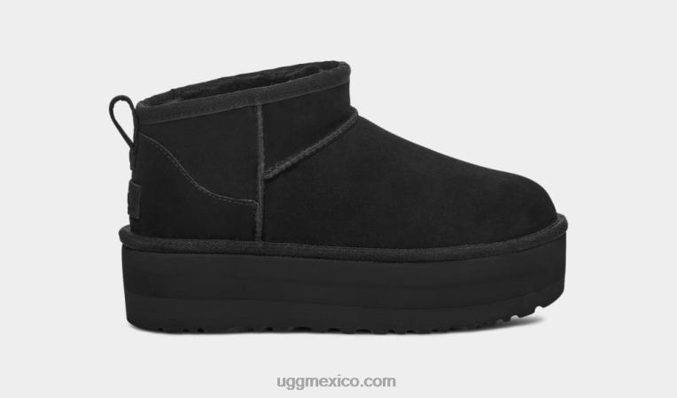 negro 00NF589 UGG mujer ultra mini plataforma clásica