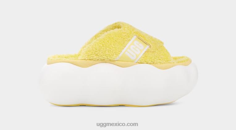 amarillo soleado 00NF342 UGG mujer diapositiva de nube de azúcar