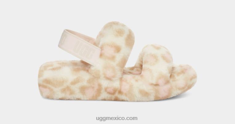 blanco 00NF816 UGG mujer oh sí estampado de pantera