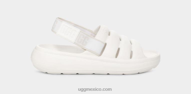 blanco brillante 00NF443 UGG mujer deporte sí diapositiva