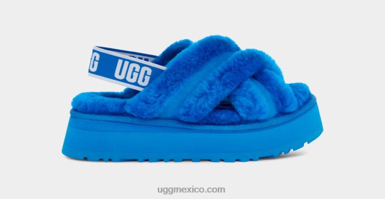 bucear 00NF794 UGG mujer tobogán cruzado disco