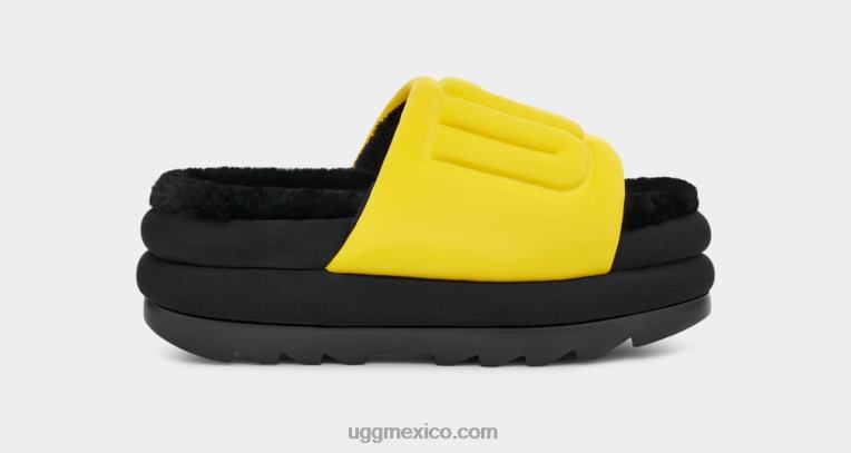 canario/negro 00NF757 UGG mujer tobogán gráfico maxi