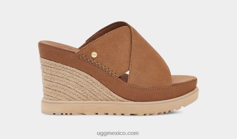 castaña 00NF454 UGG mujer diapositiva del abad