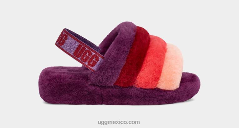 ciruela dulce multi 00NF827 UGG mujer pelusa sí diapositiva ombre