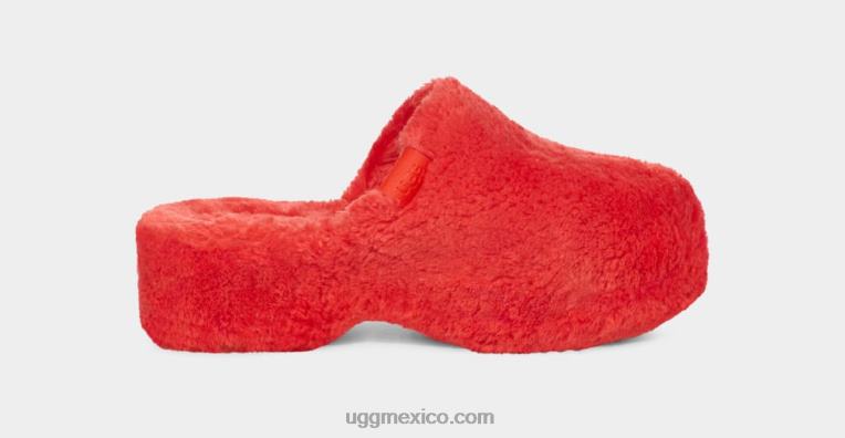 corriente roja 00NF47 UGG mujer obstrucción del azúcar de la pelusa