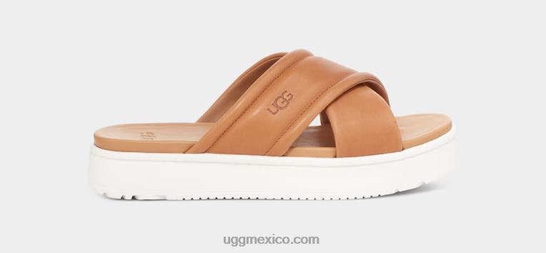 cuero marrón 00NF538 UGG mujer banda cruzada de zayne