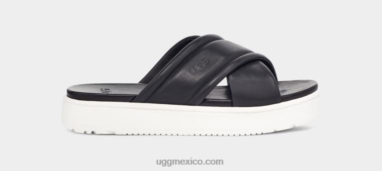 cuero negro 00NF539 UGG mujer banda cruzada de zayne