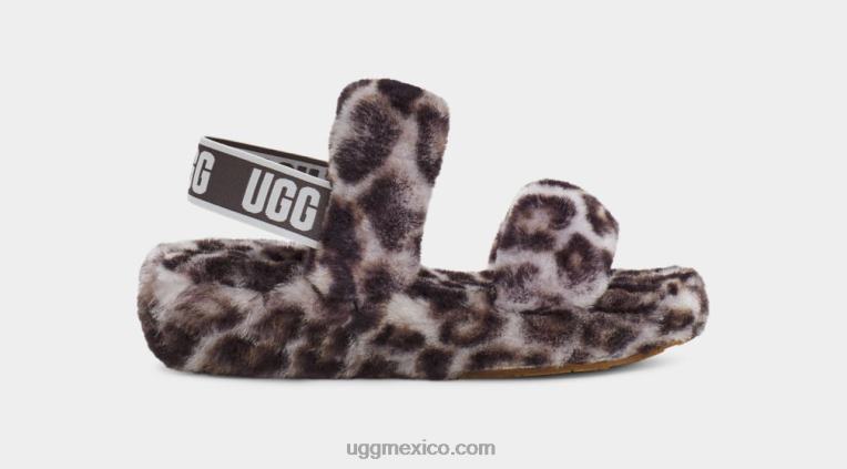 gris tormentoso 00NF815 UGG mujer oh sí estampado de pantera