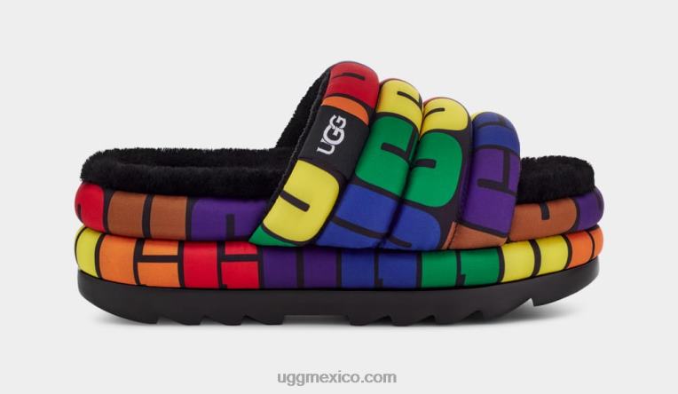 logotipo del arco iris 00NF604 UGG mujer diapositiva de orgullo