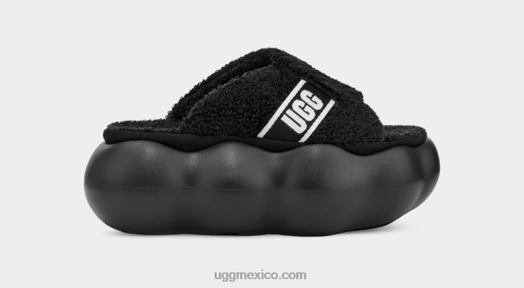 negro 00NF344 UGG mujer diapositiva de nube de azúcar