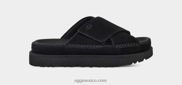 negro 00NF439 UGG mujer tobogán cruzado goldenstar
