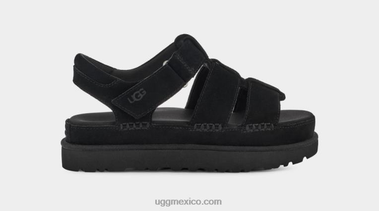 negro 00NF456 UGG mujer correa estrella dorada