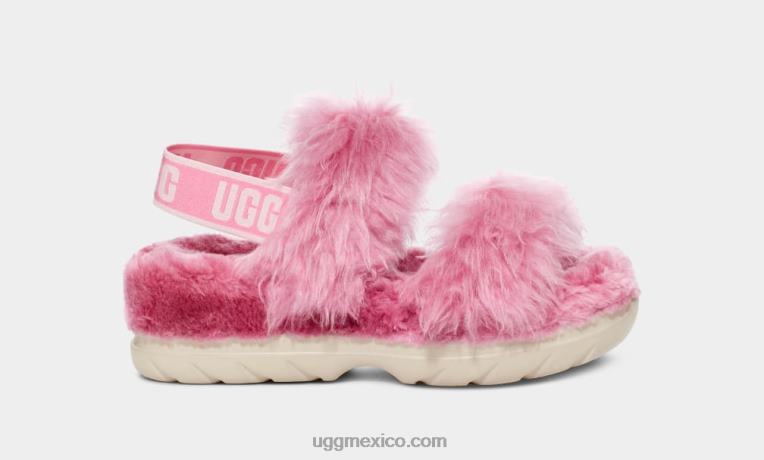rosa 00NF741 UGG mujer sandalia de azúcar de pelusa