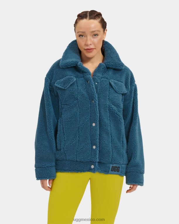 honor azul 00NF1161 UGG mujer chamarra de camionero frankie sherpa