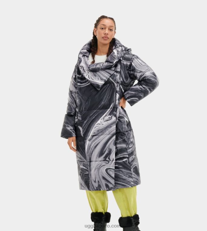 mármol negro/blanco 00NF2244 UGG mujer chaqueta acolchada catherina