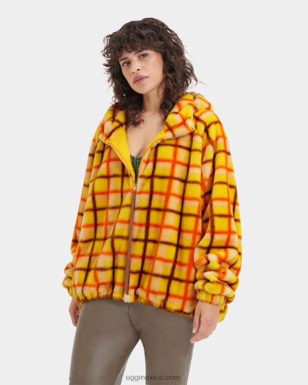 punk a cuadros canarios 00NF2274 UGG mujer chaqueta olympia a cuadros punk