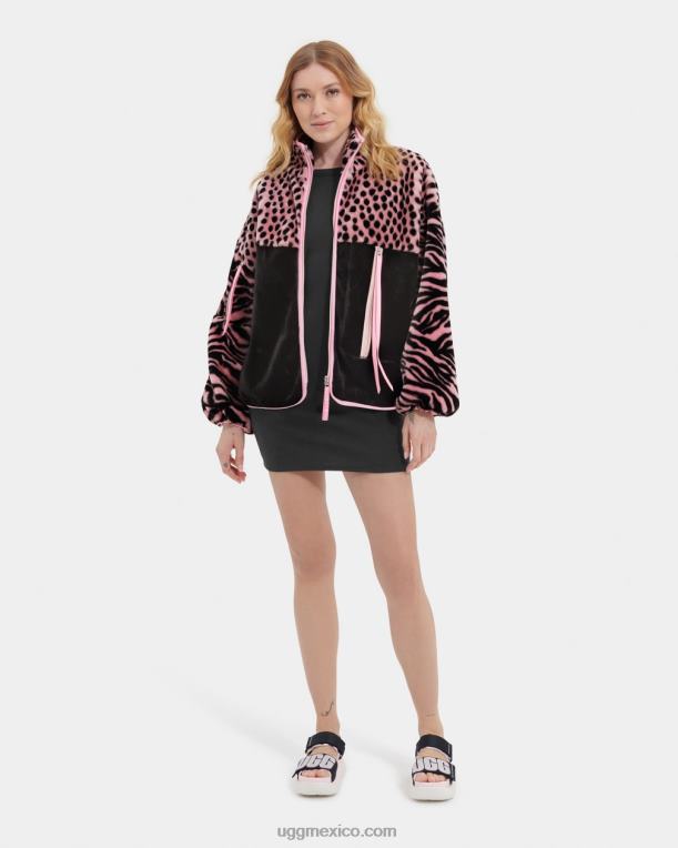 vieira rosa 00NF1297 UGG mujer chaqueta sherpa marlene animalia