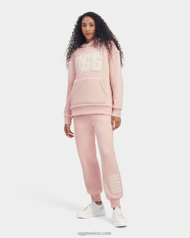 niebla rosa 00NF1065 UGG mujer logotipo de pantalón de vellón adherido daylin
