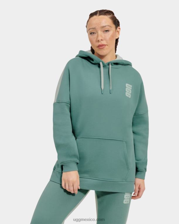 aloe vera/acera 00NF1144 UGG mujer sudadera con capucha simone dos tonos