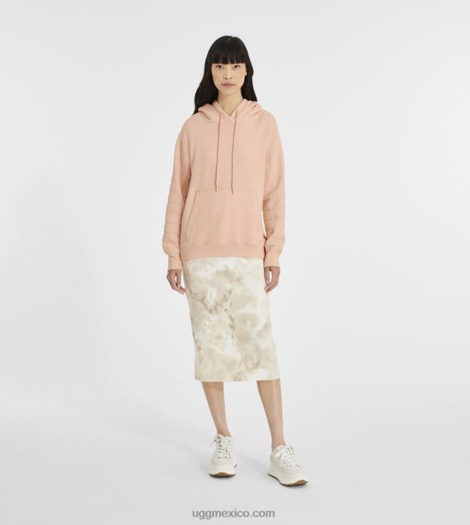 anochecer rosa 00NF1186 UGG mujer sudadera con capucha y logo de Tatiana