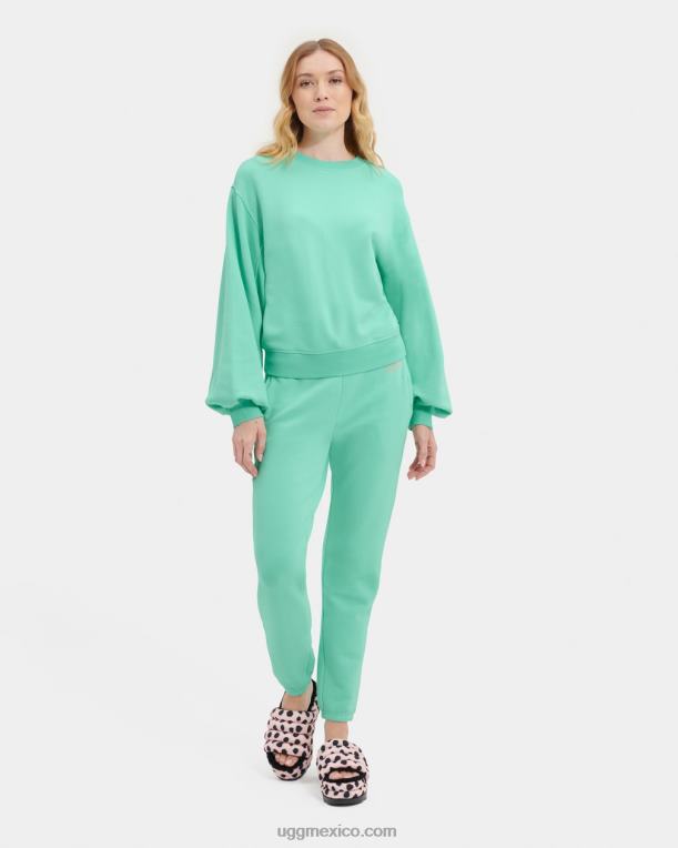 esmeralda pálida 00NF1364 UGG mujer Jersey con cuello redondo y manga globo Brook