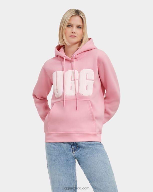 floración 00NF900 UGG mujer sudadera con capucha y logo fuzzy