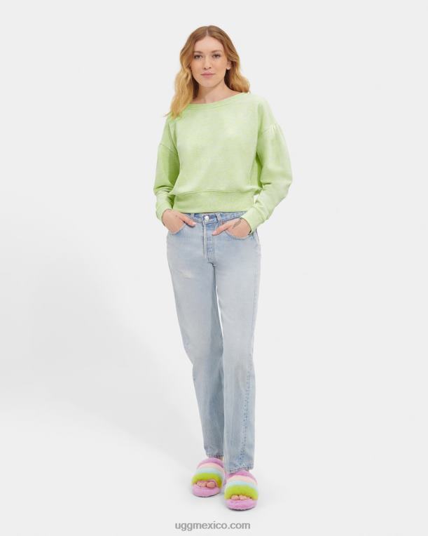 mezcla de neón verde 00NF1136 UGG mujer mezcla de cuello redondo de tenley