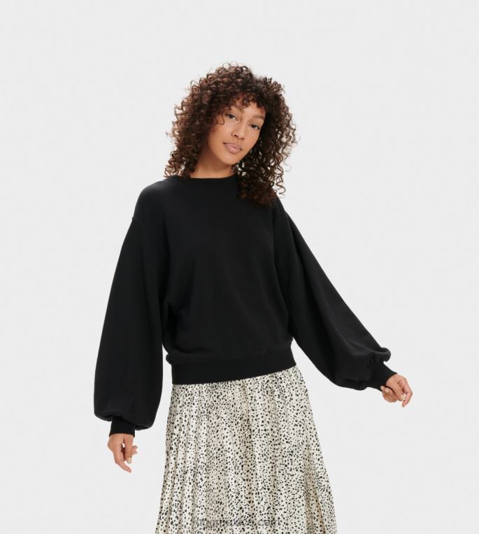 negro 00NF1362 UGG mujer Jersey con cuello redondo y manga globo Brook