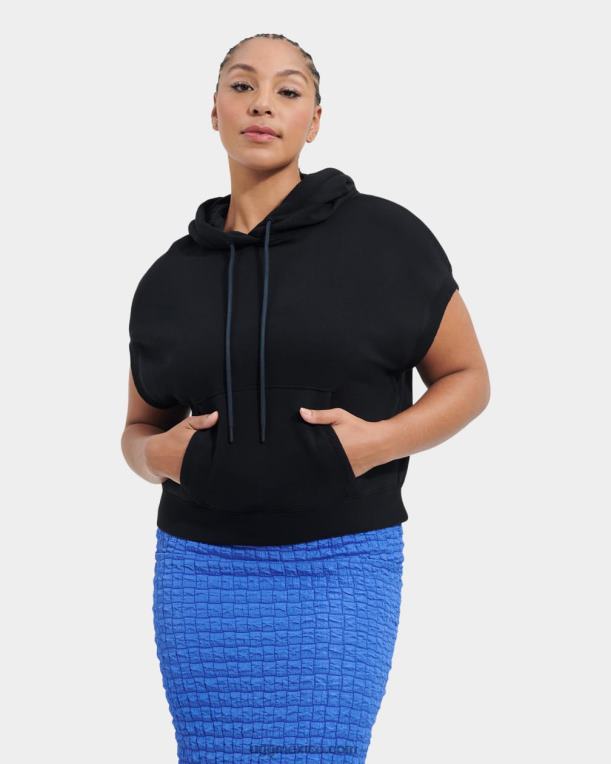 negro 00NF988 UGG mujer sudadera con capucha sin mangas