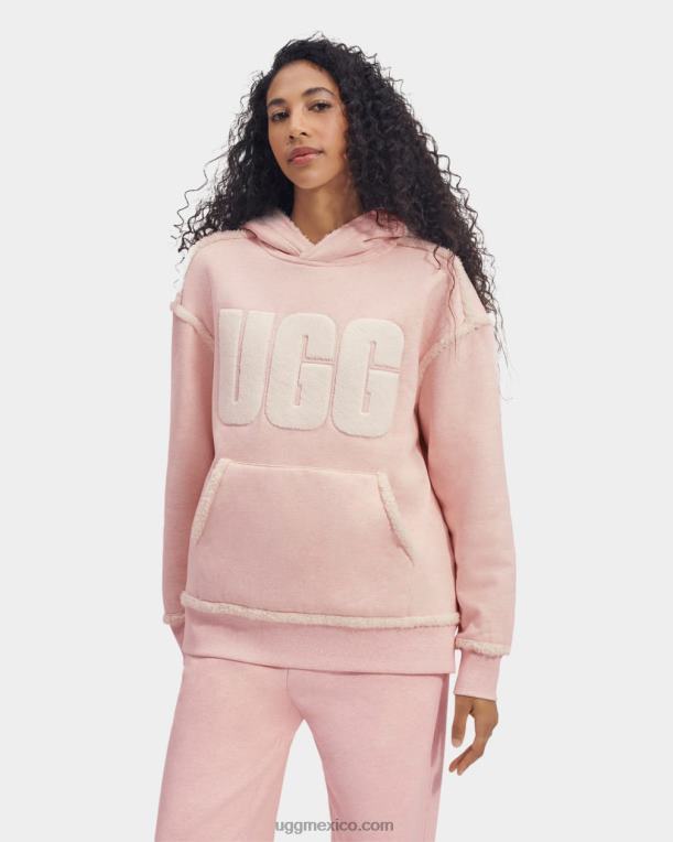 niebla rosa 00NF1051 UGG mujer sudadera con capucha de polar joanne b con logo